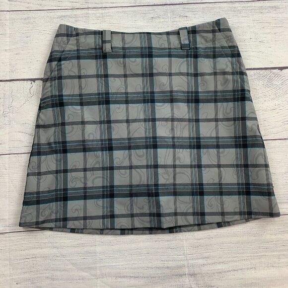 Nike Golf Skort sz 6 Shorts Under Skirt Gray Patterned Length 17" - Picture 1 of 9